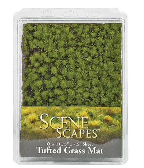 Tufted Grass Sheet/Mat - SceneScapes(R) -- Light Green 3/16"  .5cm Tall Fibers, 11-3/4 x 7-1/2"  29.8 x 19.1cm Sheet-2