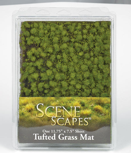 Tufted Grass Sheet/Mat - SceneScapes(R) -- Light Green 3/16"  .5cm Tall Fibers, 11-3/4 x 7-1/2"  29.8 x 19.1cm Sheet-3