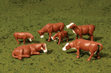 SceneScapes(TM) Figures -- Cows (brown, white) pkg(6)-1