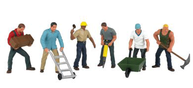Construction Workers - SceneScapes(TM) -- pkg(6)