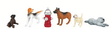 SceneScapes(TM) Dogs -- With Fire Hydrant pkg(6)