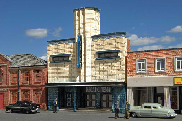 Regal Cinema False-Front Building -- Assembled - 3 x 1 x 3-1/2"  7.6 x 2.5 x 8.9cm