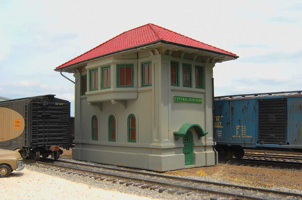 Central Junction Concrete Switch (Interlocking) Tower - Scene Scapes(R) -- 5-3/4 x 3-1/4 x 4-1/2"  14.6 x 8.3 x 11.4cm-2