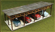Car Shed/4-Space Carport -- Laser-Cut Wood Kit