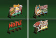 Outdoor Billboards -- Laser-Cut Wood Kit - Set of 4