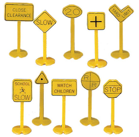 Signs -- Railroad & Street pkg(24)-2