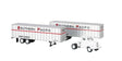 White Tractor w/2 Piggyback Van Trailers - Assembled -- Southern Pacific (white, red, black)