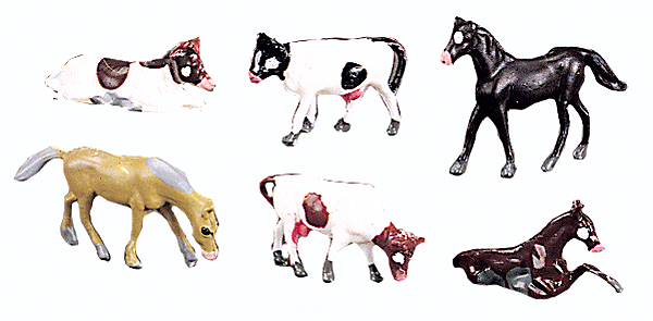 Animal Assortment pkg(12) -- Cows & Horses-1