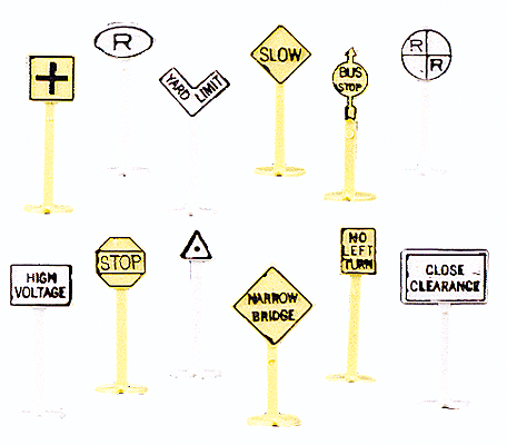 Railroad & Street Signs pkg(24)-1