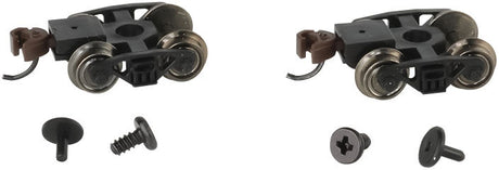 Roller-Bearing Freight Trucks with Wheels and E-Z Mate(R) Knuckle Couplers -- 1 Pair