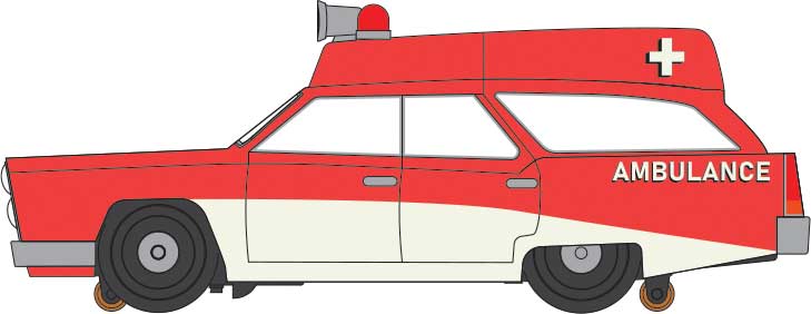 Station Wagon Ambulance - 3-Rail - Williams E-Z Street(R) -- Ambulance (red, white)