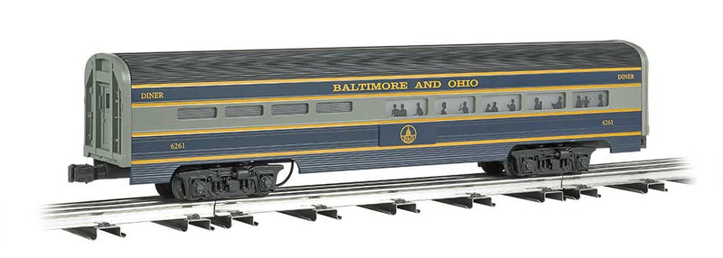 Williams(TM) by Bachmann, Aluminum Streamliner 2-Car Passenger Add-On (60') -- Baltimore & Ohio, Includes: Combine & Diner
