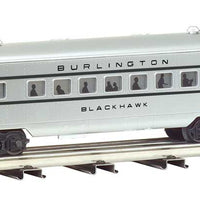 Williams(TM) by Bachmann, Streamliner O-27 4-Car Passenger Set -- Chicago,Burlington & Quincy, Includes:2 Coaches, Vista-Dome, & Observation C