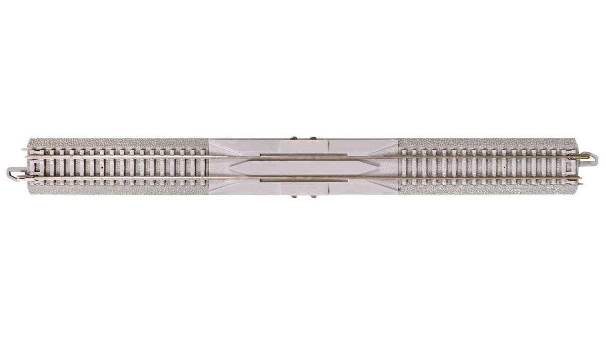 Straight Terminal Rerailer w/Nickel Silver Rail & Concrete Ties - E-Z Track(R) -- 10"  25.4cm