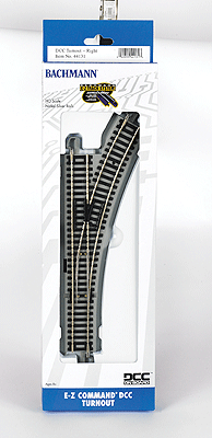 Decoder-Equipped Nickel Silver E-Z Track(R) Turnout -- Right-Hand
