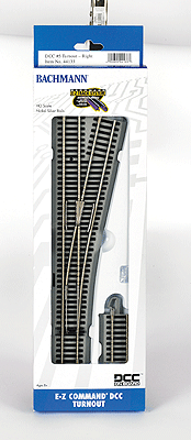 Decoder-Equipped Nickel Silver Turnout - E-Z Track(R) -- #5 Right Hand