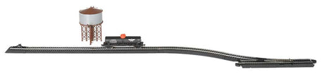 Water Fill Siding Set - Steel Rail and Black Roadbed - E-Z Track(R) -- Includes Turnout, Siding Track and Water Tank Kit-2