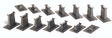 E-Z Track(R) -- Graduated Pier 14-Piece Set