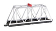 Truss Bridge with Blinking Light - E-Z Track(R) -- Assembled - 10-1/2 x 2-3/8 x 4" (silver)