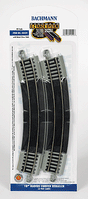 E-Z Track(R) w/Nickel Silver Rail & Gray Roadbed -- 18" Radius Rerailer pkg(2)