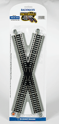 Crossing w/Nickel Silver Rail & Gray Roadbed - E-Z Track(R) -- 30 Degree
