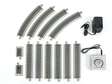 E-Z Track(R) Reversing System - Nickel Silver w/Gray Roadbed -- Power Pack, Auto-Reversing Track: 6-9" Straight, 4 Curved, 2 Bumpers