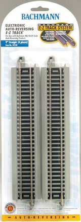 Reversing System-  E-Z Track(R) -- 9" Straight w/Nickel Silver Rail & Gray Roadbed pkg(4)-2