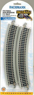 Reversing System - E-Z Track(R) -- 18" Radius Curved w/Nickel Silver Rail & Gray Roadbed pkg(4)-1