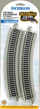 Reversing System - E-Z Track(R) -- 18" Radius Curved w/Nickel Silver Rail & Gray Roadbed pkg(4)-1