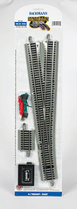Turnout w/Nickel Silver Rail & Gray Roadbed - E-Z Track(R) -- #6 Turnout Right