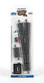 No. 5 Remote-Control Turnout, Nickel Silver Rail, Gray Roadbed - E-Z Track -- Wye