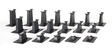 Graduated Pier Set - E-Z Track(R) -- 18 Pieces