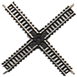 #4 Turnout w/Nickel Silver Rail, Gray Roadbed, Concrete Ties - E-Z Track(R) -- Left Hand-1