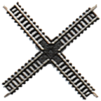 #4 Turnout w/Nickel Silver Rail, Gray Roadbed, Concrete Ties - E-Z Track(R) -- Left Hand-1
