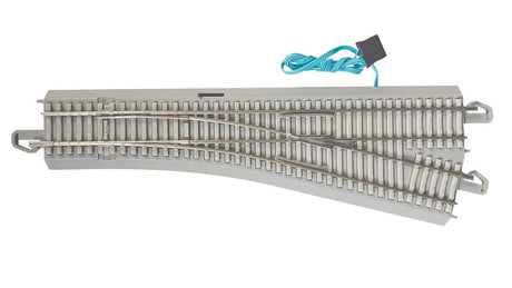 #4 Turnout w/Nickel Silver Rail, Gray Roadbed, Concrete Ties - E-Z Track(R) -- Right Hand