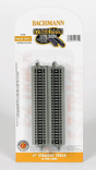 Straight Track w/Nickel Silver Rail & Gray Roadbed - E-Z Track(R) -- 5"  12.7cm pkg(6)