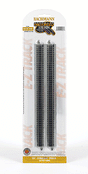 Straight Track w/Nickel Silver Rail & Gray Roadbed - E-Z Track(R) -- 10" pkg(6)