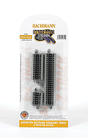 Straight Track w/Nickel Silver Rail & Gray Roadbed - E-Z Track(R) -- Assorted Short Sections pkg(6)