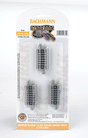 Curved Track w/Nickel Silver Rail & Gray Roadbed - E-Z Track(R) -- 12-1/2" Radius Quarter Section pkg(6)