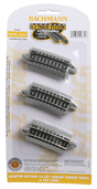 Curved Track w/Nickel Silver Rail & Gray Roadbed - E-Z Track(R) -- 15-1/2" Radius Quarter Section pkg(6)-1