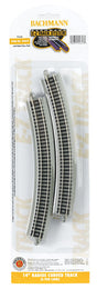 E-Z Track(R) w/Nickel Silver Rail & Gray Roadbed -- 14" Radius Curve pkg(6)