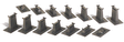 E-Z Track Accessories -- 16-Piece Graduated Pier Set