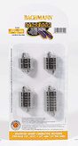 E-Z Track(R) w/Nickel Silver Rail & Gray Roadbed -- Assorted Short Connecting Sections (2 Each: 3/4, 7/8, 1-1/8 & 1-1/2" Sectio
