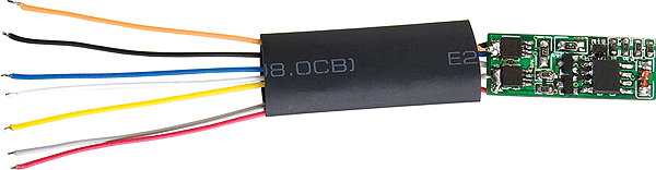 E-Z Command 1-Amp DCC Decoder -- With Wire Harness  9-1/2 x 25 x 5mm