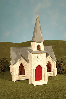 Plasticville Built-Up Building -- Cathedral