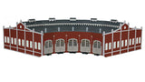 Five-Stall Brick Roundhouse -- Kit w/5 E-Z Track(R) 9" Straights, 5 Bumpers-1