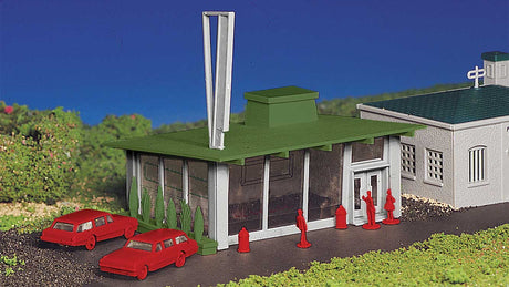 Coffee Shop - Plasticville U.S.A.(R) -- Kit - 9-1/2 x 6 x 5"  24.1 x 15.2 x 12.7cm