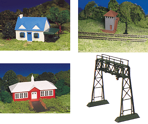 Plasticville U.S.A. Building Kit Assortments -- Includes 3 each #45131, 45132, 45133, 45134