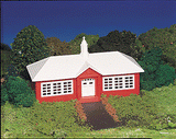Plasticville Classic Kit - School House -- 6 x 7-1/8"  15.3 x 18.1cm-1