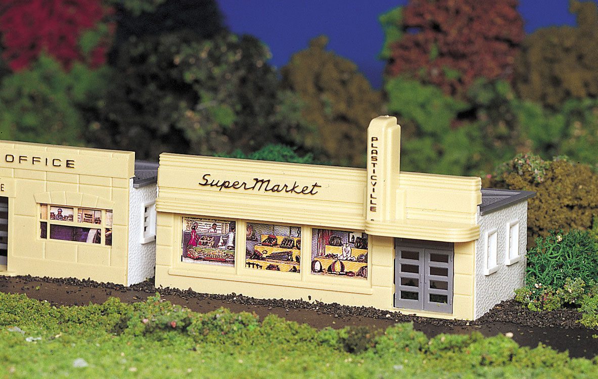 Plasticville Classic Kit - Supermarket -- 2-1/8 x 4-5/8"  5.5 x 11.8cm-2